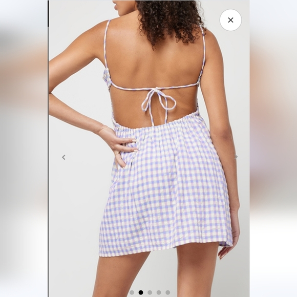 NWT 121$ L*Space Anika Mini Dress in Park Slope Gingham - Picture 2 of 5
